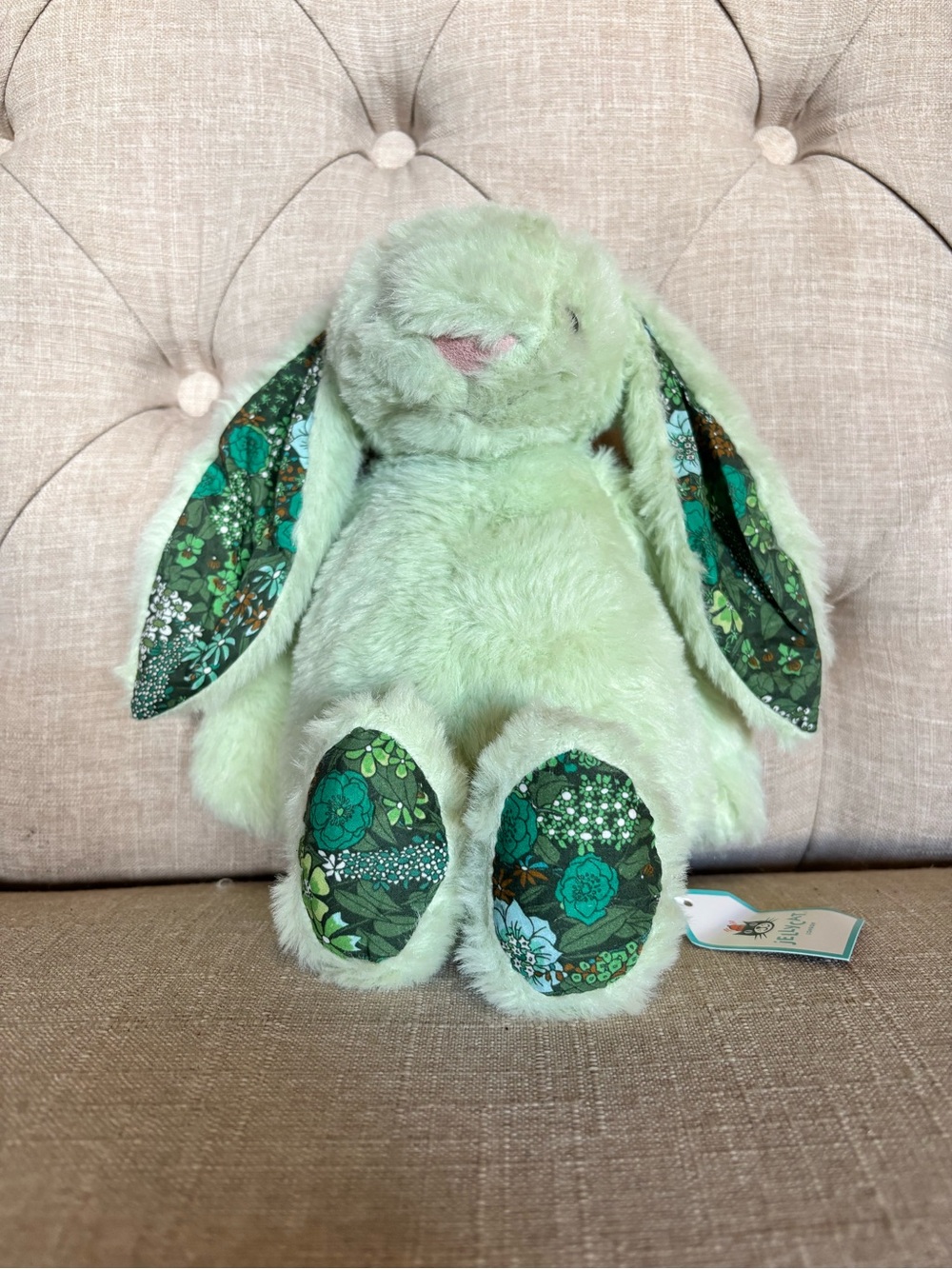 Mint green jellycat bunny
